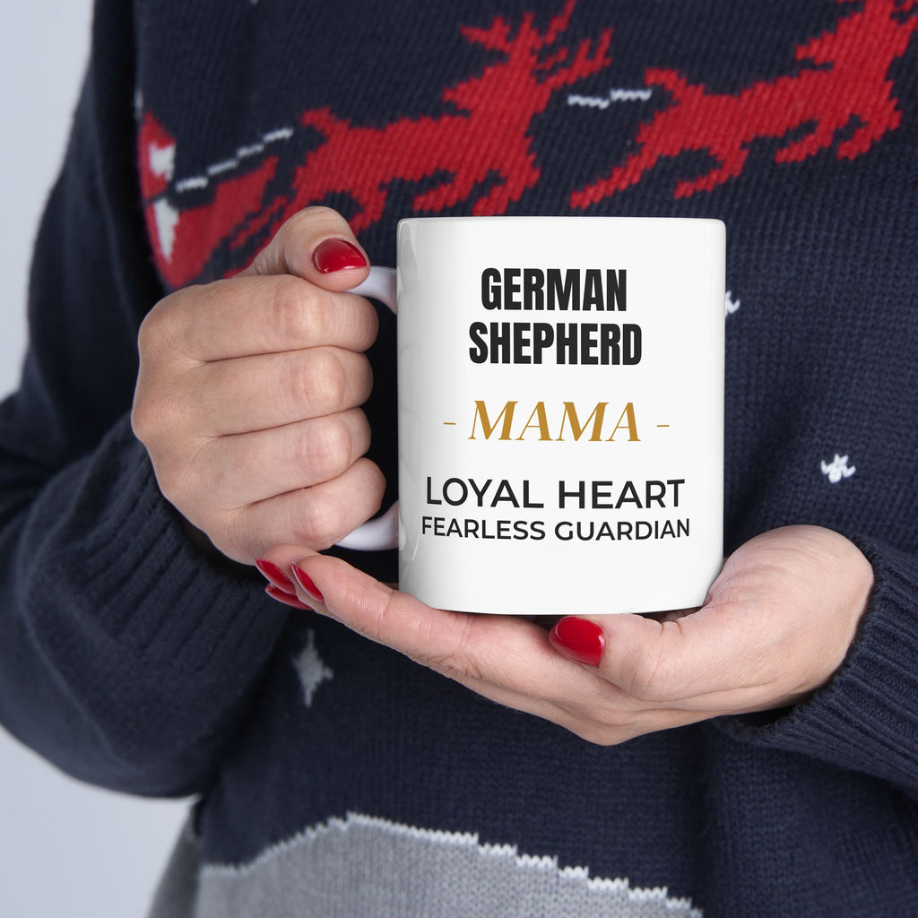 German Shepherd Mama Mug – Loyal Heart, Fearless Guardian